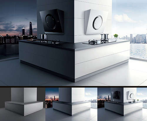 Fotomontage Küche